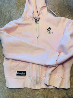 Disneyland women’s small Pink Minnie mouse  Zip-Up Hoodie